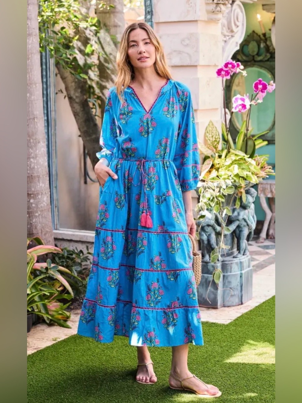 Printfresh - Main Street Dress in Salt Air Flower - XS - Like New